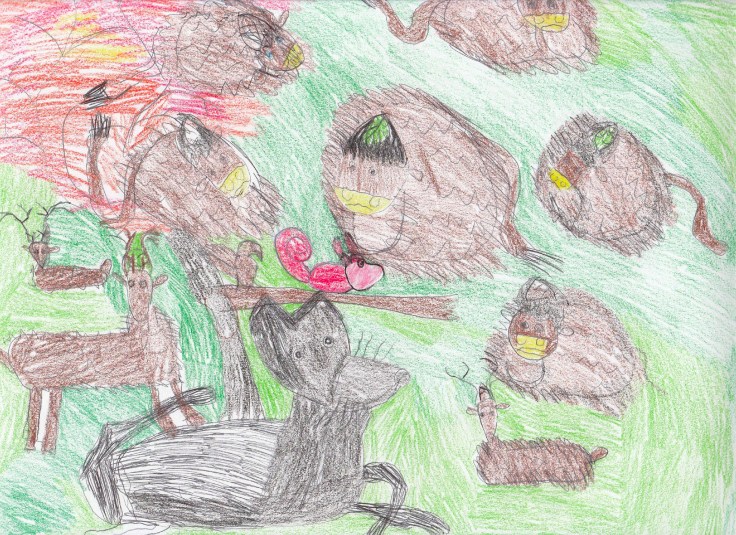 D manon vaches. vert